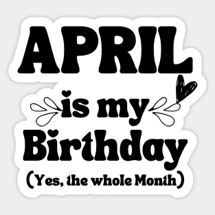 April Birthday Sticker